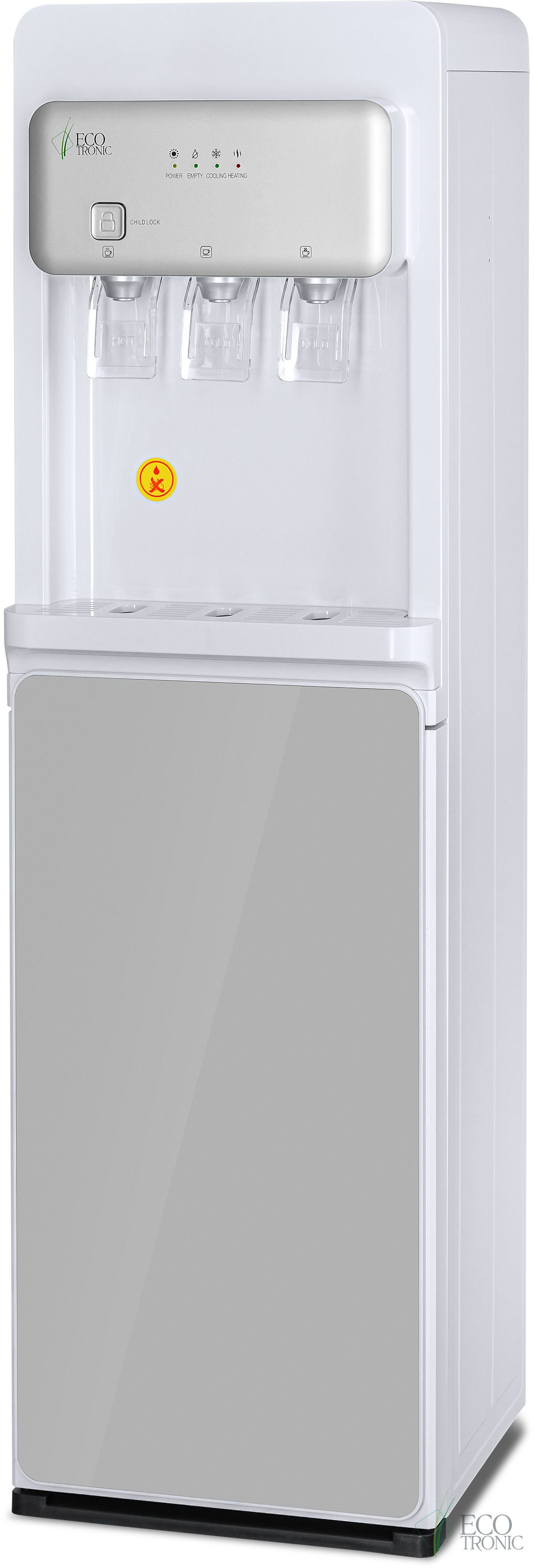 Кулер Ecotronic K43-LXE white-silver